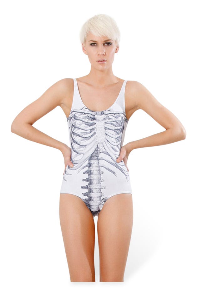 Ribs White Swimsuit