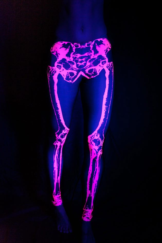 Pink X-ray Skeleton Leggings