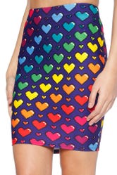 Love Ya Bits Rainbow Pencil Skirt