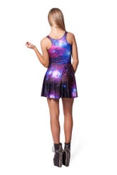 Galaxy Purple Reversible Petite Skater Dress