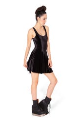 Velvet Black Evil Skater Dress