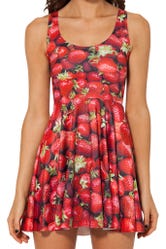 Strawberry Reversible Skater Dress