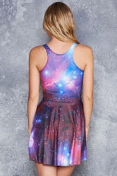 Galaxy Purple Reversible Skater Dress
