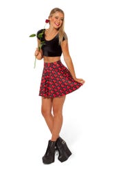 Love Ya Bits Black Skater Skirt