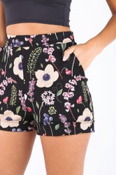 Vintage Bloom White High Waisted Shorts