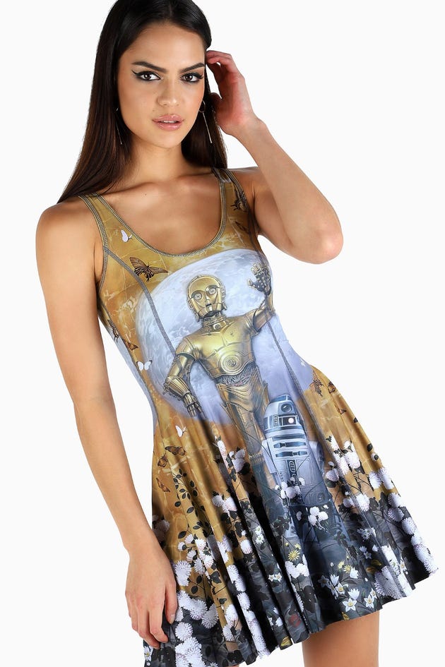 Ornamental Droids Vs Ornamental Yoda Inside Out Dress