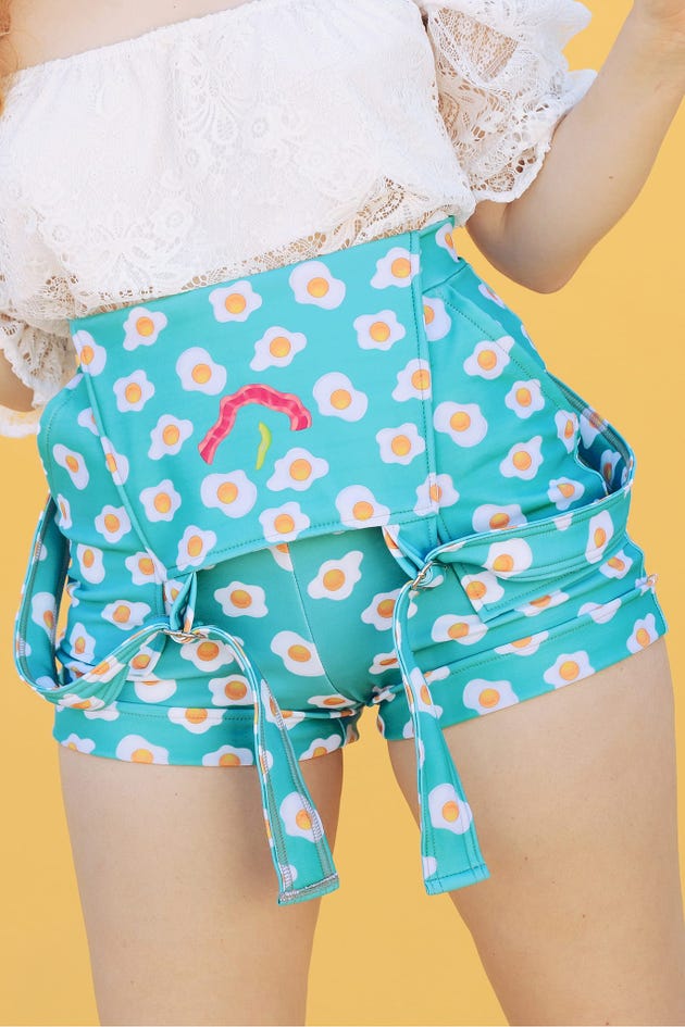 Sunny Side Up Short Overalls