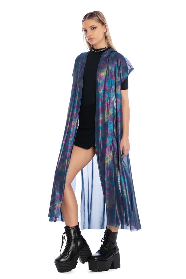 Ocean Gleam Sleeveless Wrap Robe