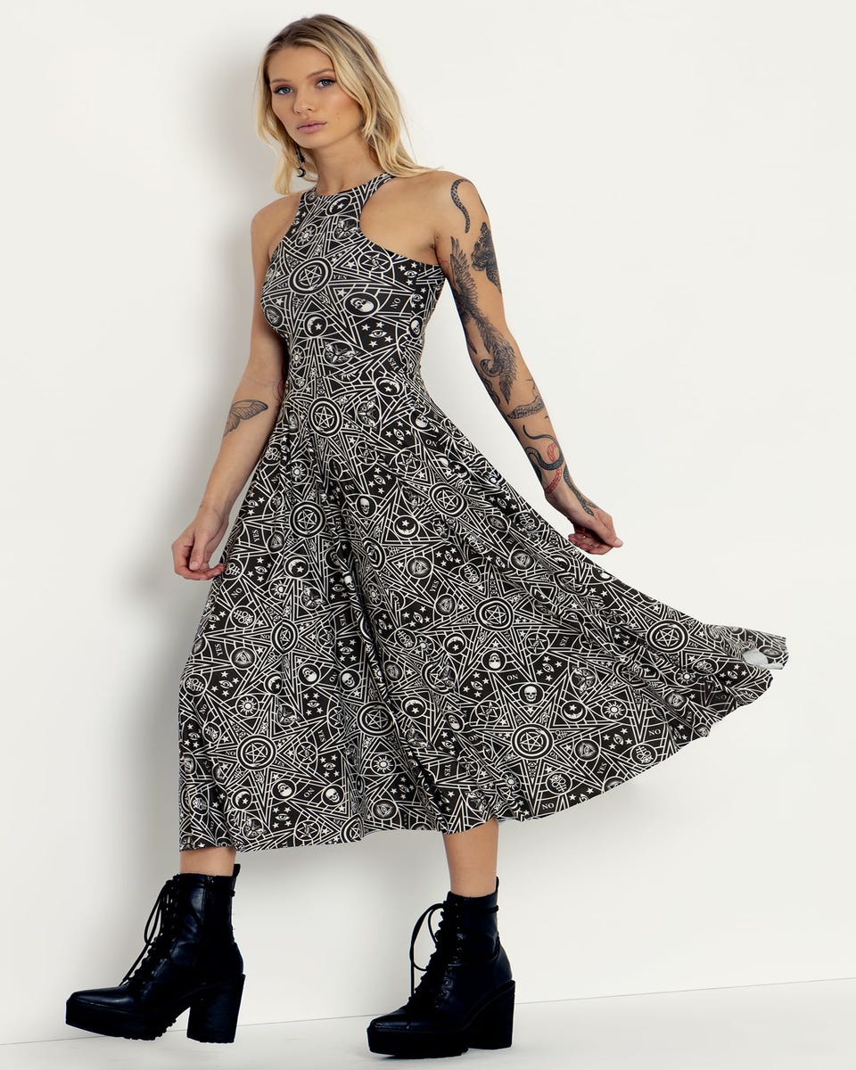 Hex Mono Racer Midaxi Dress - Limited