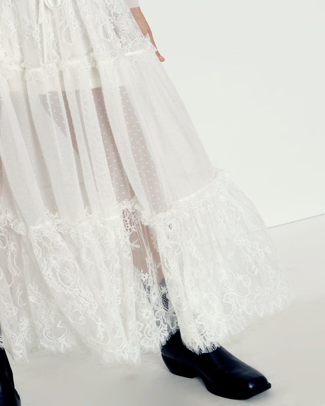 White Wedding Long Sleeve Maxi Dress - Limited