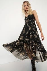 Pegasus In The Sky Sheer Midaxi Dress - Limited