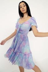 Pastel Planet Short Tea Party Dress - Limited