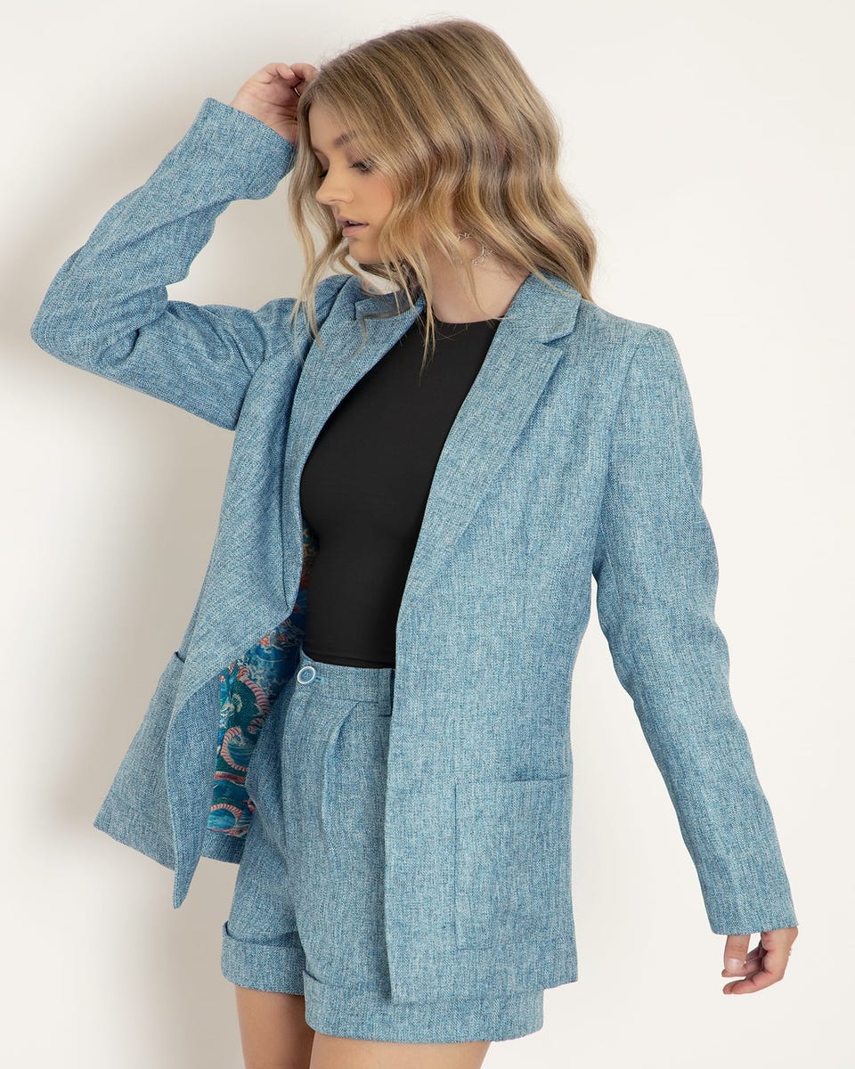 Tweed Blue Blazer - Limited