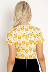 Pikachu Faces Tie Front Tee