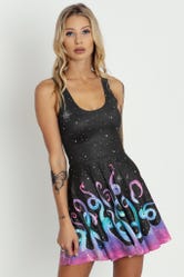 Space Tentacles Scoop Skater Dress
