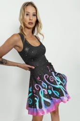 Space Tentacles Scoop Skater Dress