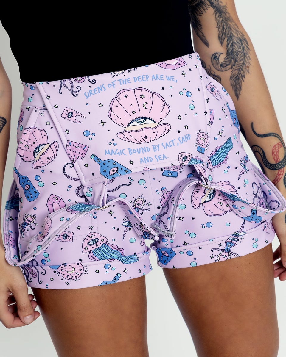 I Was A Teenage Sea Witch Short Overalls - Limited