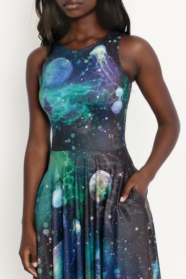 Galactic Ocean Princess Midi Dress - Limited