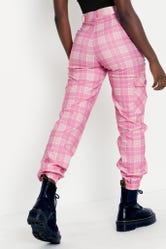 Plaid Pink Cargo Pants