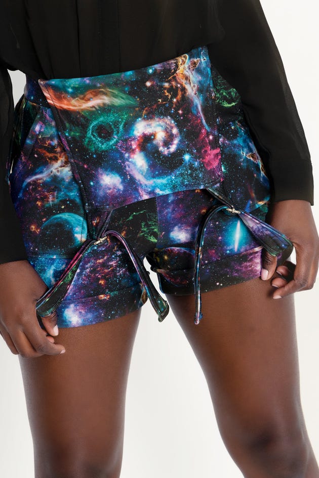 Galaxy Psychedelic Short Overalls