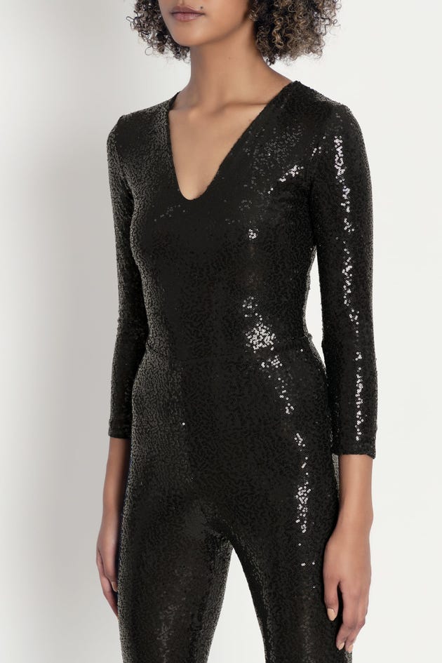 Sparkle Sparkle Black Sequin Jumpsuit