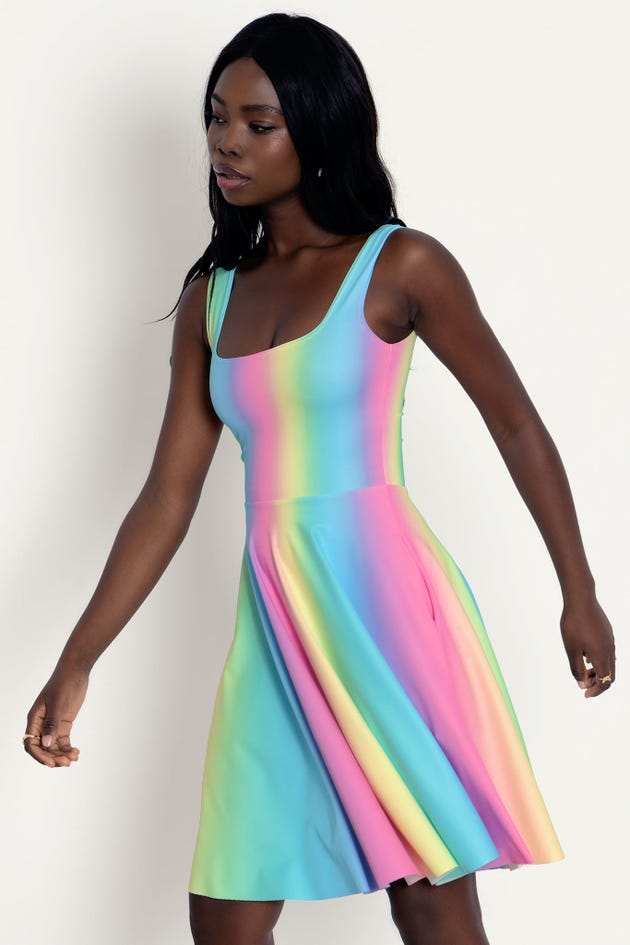 Rainbow Icecream Tank Longline Dress