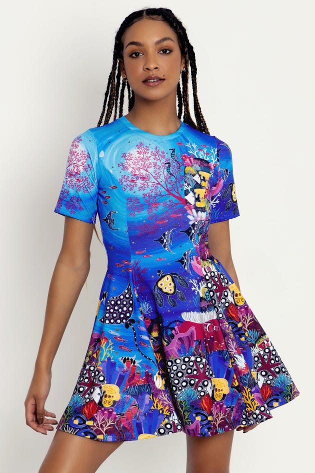 Great Barrier Reef Evil Tee Dress - Limited