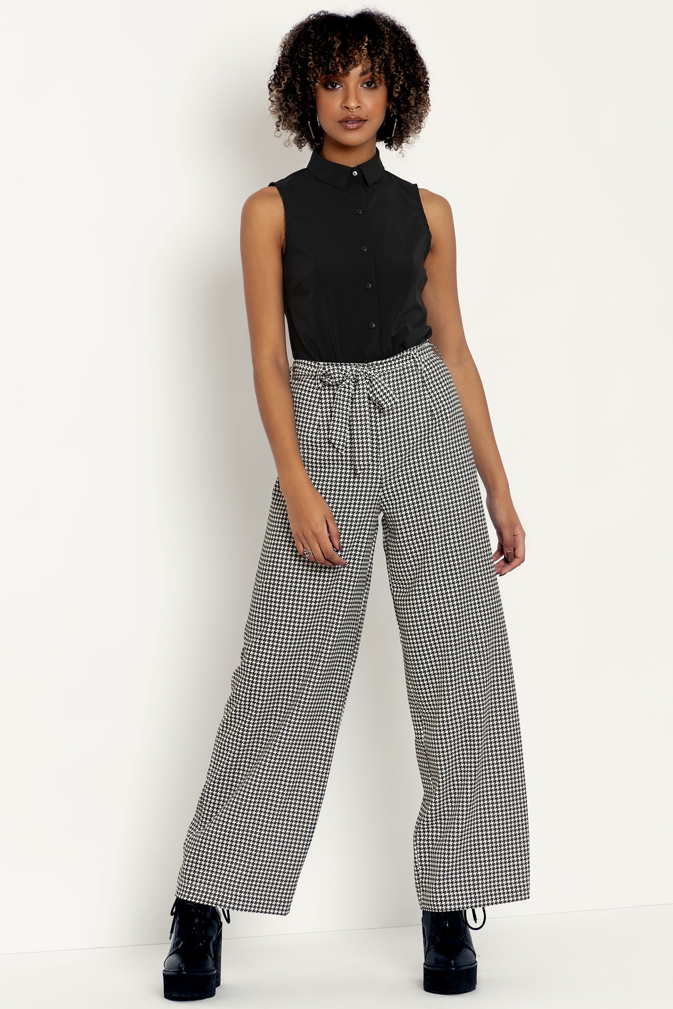ASOS DESIGN oversized tapered suit pants in brown houndstooth  ASOS