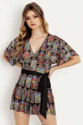 Stained Glass Link Slinky Playsuit