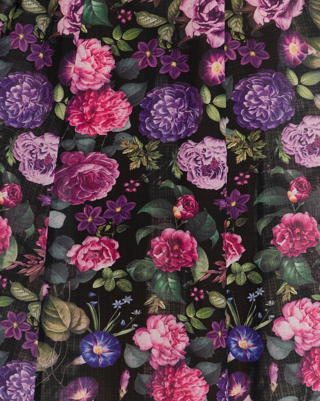 Purple Garden Maxi Shirt Dress - Limited