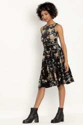 Coromandel Screen Velvet Princess Midi Dress