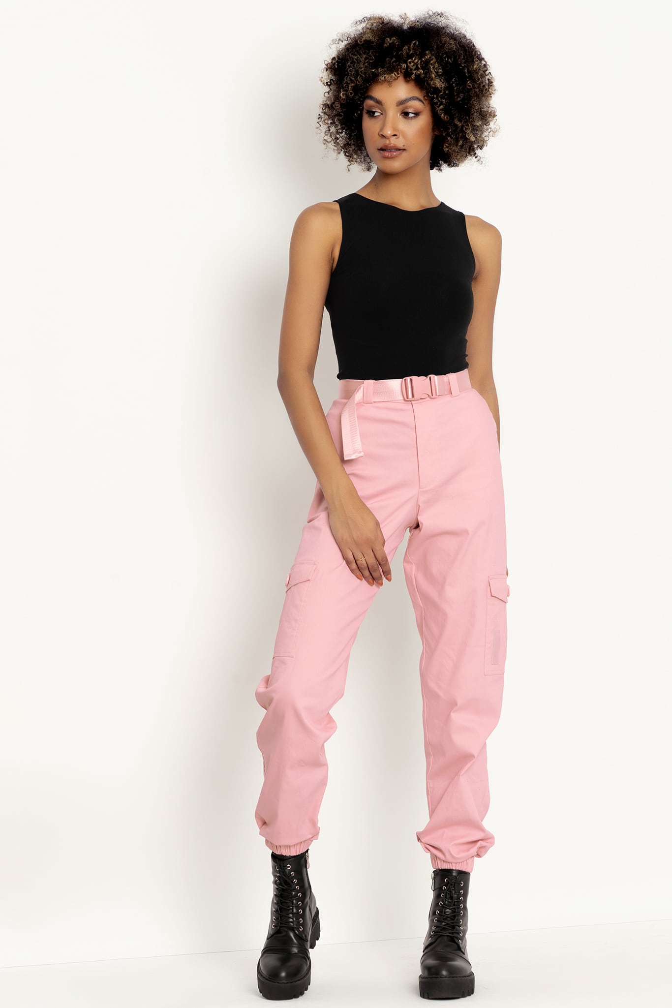 Lyocell Rich Cargo Tea Dyed Trousers