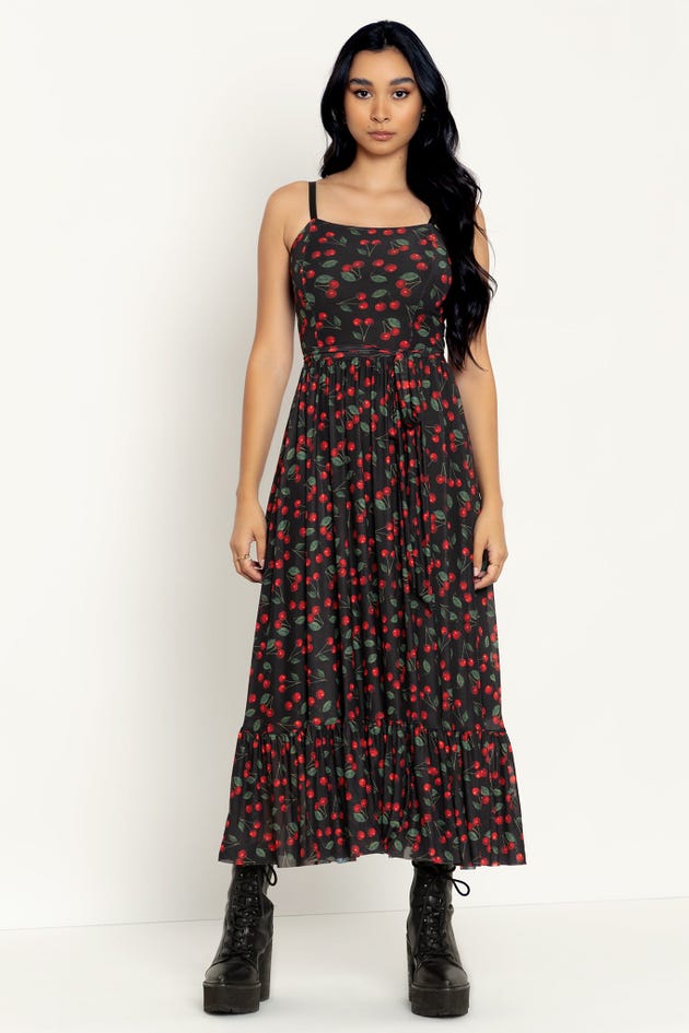 Cheery Cherries Picnic Midaxi Dress - Limited