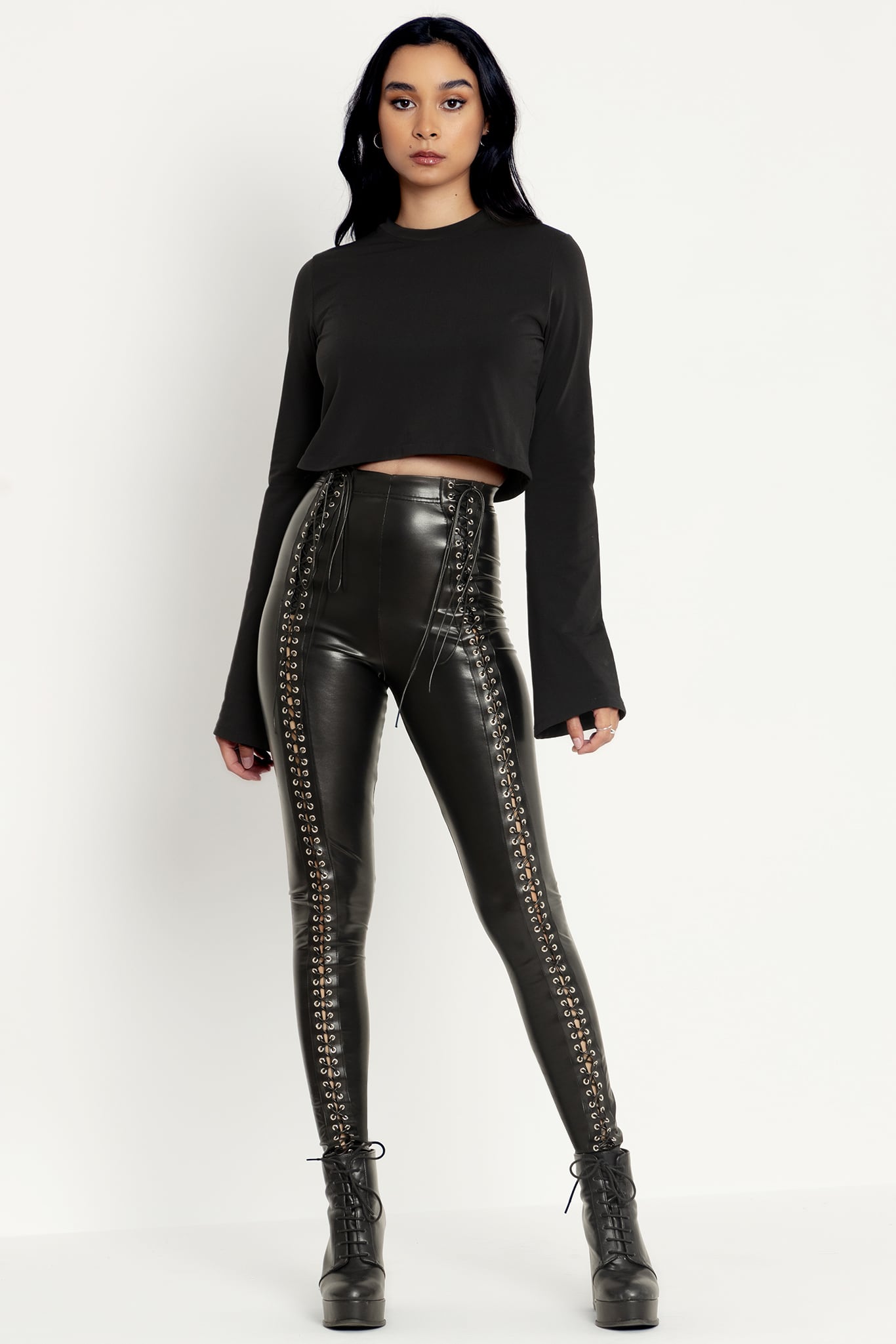 Solow Cropped Side Mesh Legging