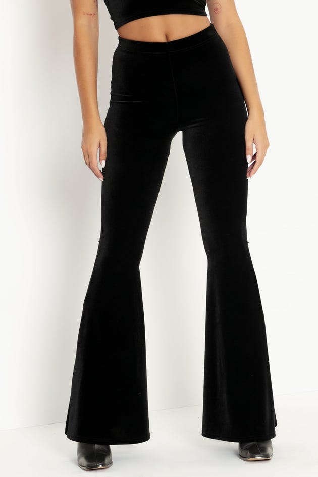 Claws Out Velvet HW Flare Pants