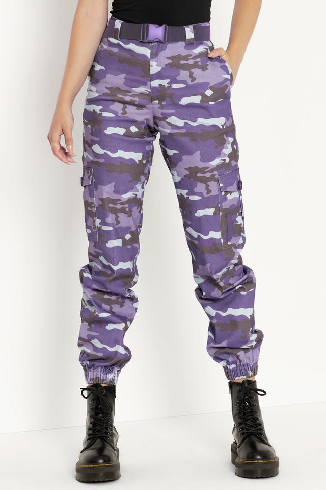Camo Purple Cargo Pants - Limited