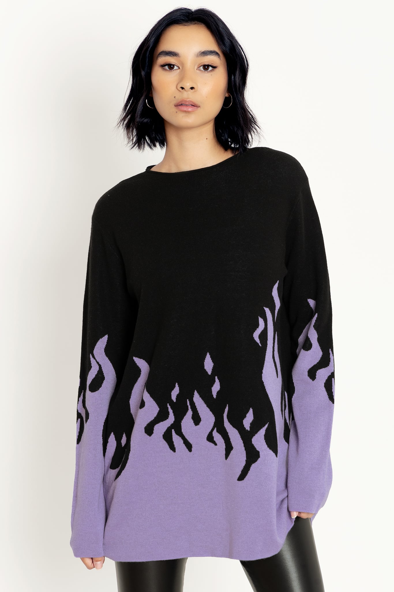 Purple flame sweatshirt new arrivals