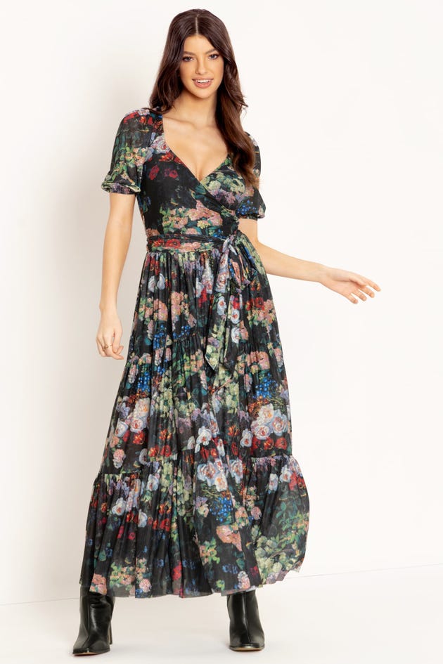 Take My Monet Wrap Midaxi Dress - Limited