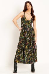 Paper Flowers Sheer Midaxi Dress - Limited