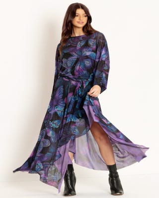 Lilac Butterflies Sheer Dance Teacher Dress - Limited