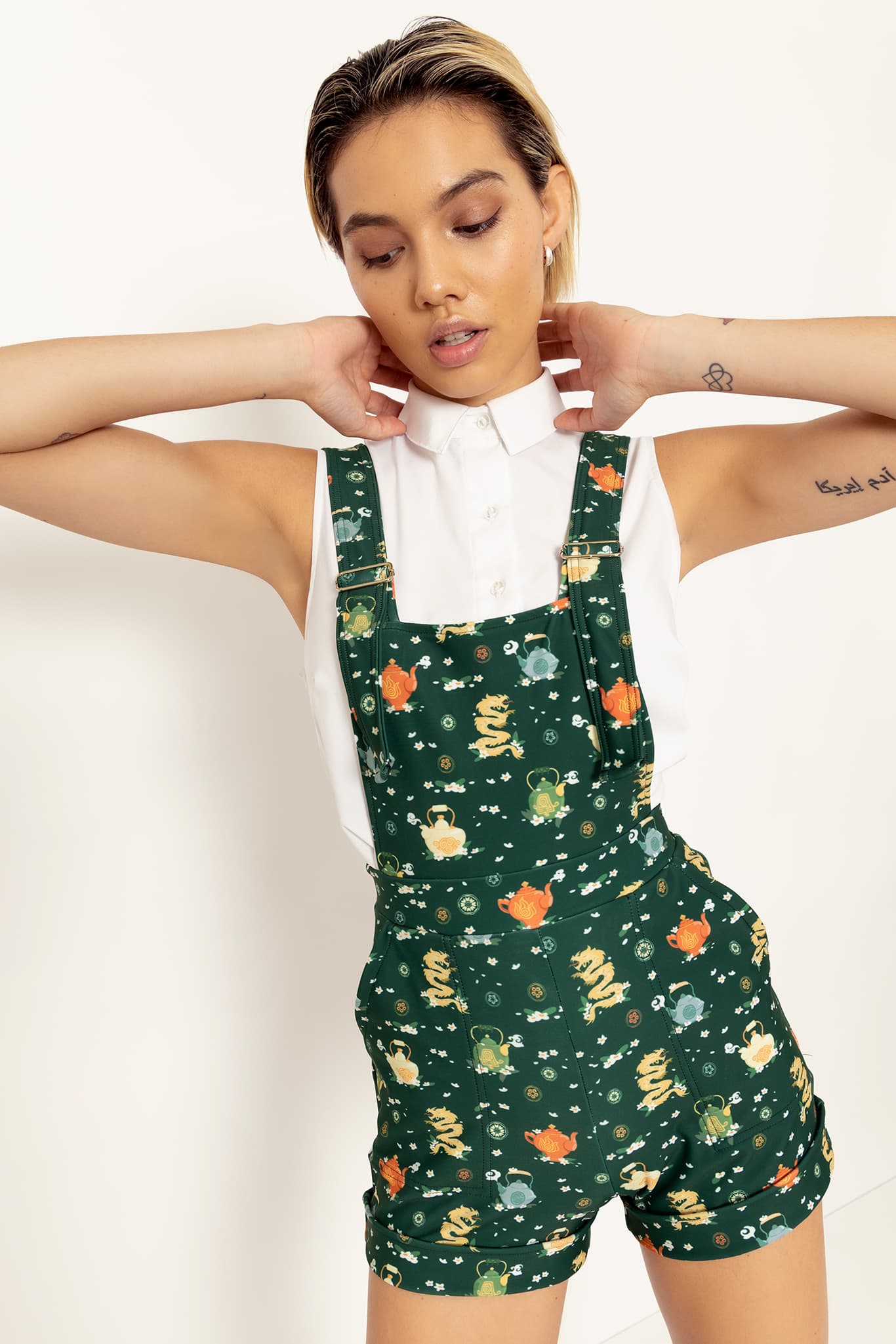 Jasmine Dragon Tea House Short Overalls - Limited