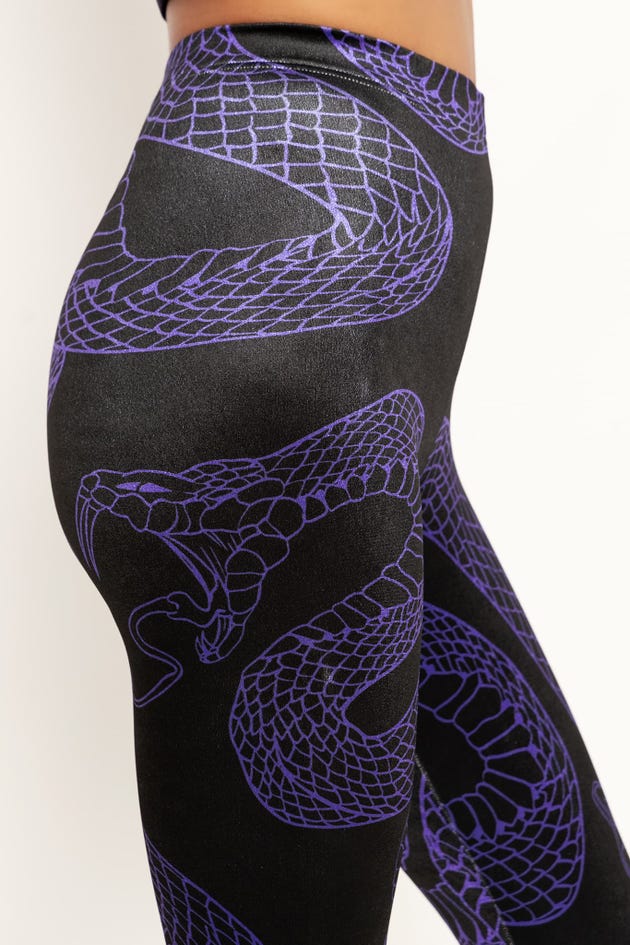 Snake Print Purple Leggings Size X-small (UK 8) – The Wanderlust