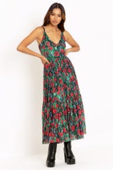 Painterly Poppies Sheer Midaxi Dress - Limited