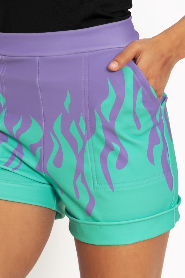 Flaming Pastel Cuffed Shorts