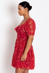 Christmas Star Red Festive Dress