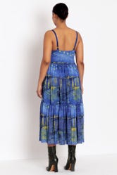 Starry Night Over The Rhone Sheer Midaxi Dress