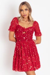 Christmas Star Red Festive Dress