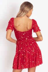 Christmas Star Red Festive Dress