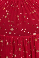 Christmas Star Red Festive Dress