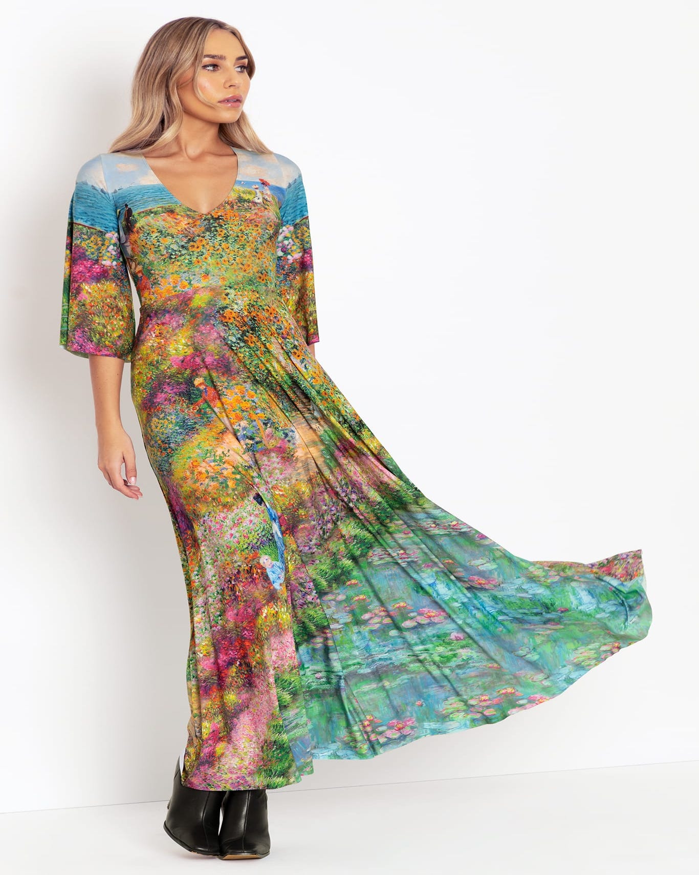 Montage Monet Wide Sleeve Maxi Dress - Limited